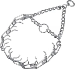 3.0mm Chrome Plated Prong Dog Collar-18" Neck, 22" Chain,Training - Picture 1 of 29