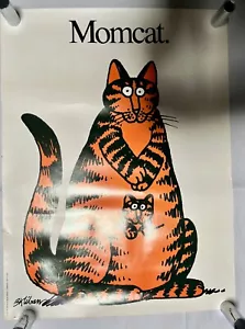 Vintage 1977 Workman B. Kliban MOMCAT Katze Cartoon Illustration Poster (A10) - Bild 1 von 7