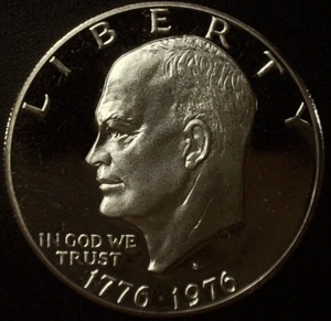 Dólar Eisenhower 1976-S - Bi-Centenario - revestido CN Ike tipo 2 - a prueba de cameo profundo - Imagen 1 de 3