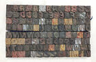 Vintage Letterpress wood/wooden printing type block typography 117pc 17mm#TP-180