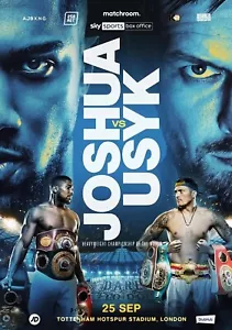 ANTHONY JOSHUA vs OLEKSANDR USYK Tottenham Hotspur Stadium, London 2021 Poster - Picture 1 of 1