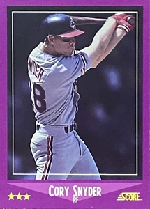 1988 Score #92 Cory Snyder Cleveland Indians Baseball Card - Picture 1 of 2