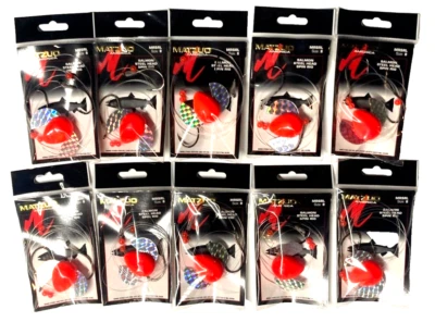 10 PAQUETES Matzuo MRSRL-8 Salmón Cabeza Giratoria Plataforma Tamaño 8 Alas de Prisma Naranja Caliente Foto 1 de 4