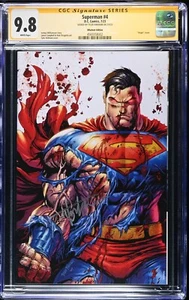 SUPERMAN #4 - TYLER KIRKHAM BATTLE DAMAGE VIRGIN SIGNED CGC 9.8 - Picture 1 of 2