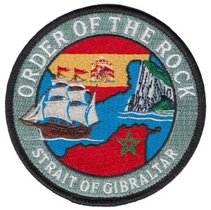 Orden des Felsens - Gerade von Gibraltar gestickter Aufnäher - Bild 1 von 1