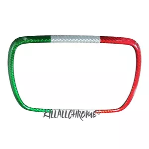 "Cubierta envolvente pantalla Abarth 7"" fibra de carbono genuina bandera italiana 500 595 Fiat" - Imagen 1 de 2
