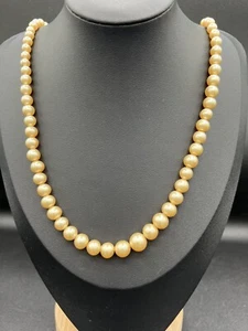 Vintage 40er 50er Jahre Faux PERLENKETTE Graduierung Cremefarben 30" - Bild 1 von 12
