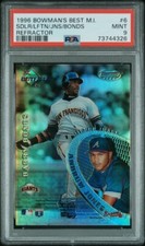 1996 Bowmans Best 6 Barry Bonds Refractor PSA 9 Pop 2 Andruw Jones
