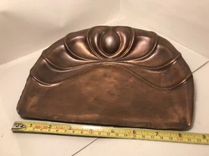 Vintage Flowing Curve Art Crafts Nouveau Copper Crumb Dustpan Scoop Tray Beldray - Picture 1 of 9
