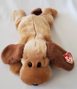 Ty Beanie Buddy “ BONES” The Brown Floppy Ears Dog-Large 14”, 2000 NEW With Tags - Picture 1 of 12