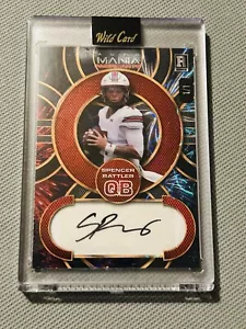 RARE Spencer Rattler 1/1 Auto 2024 Wild Card Mania New Orleans Saint Rookie Card - Picture 1 of 2