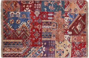 2' 9" X 3' 11" Super Kazak Hand Knotted Wool Rug - Q7484 - Picture 1 of 7