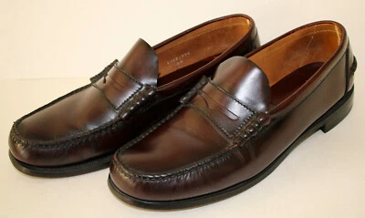 Florsheim 男式 Berkley Penny 乐福鞋 - 棕色皮革 11D 清洁懒人鞋  — 第 1/4 张图片