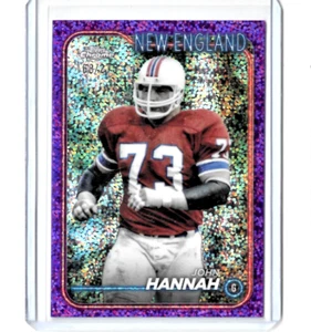 John Hannah Purple Speckle SSP #/275 !!! - 2024 Topps Chrome Football Patriots - Bild 1 von 2