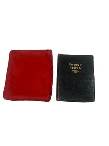 THE WORDS OF JESUS ILLUSTRATED 1943 BIBLE GENUINE LEATHER COVER N CASE - Picture 1 of 9