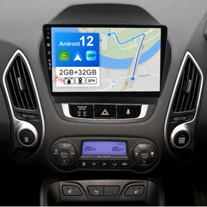 Autoradio Per Hyundai Tucson IX35 2010-2015 Android 12 GPS Navi CarPlay DAB+DSP - Foto 1 di 7