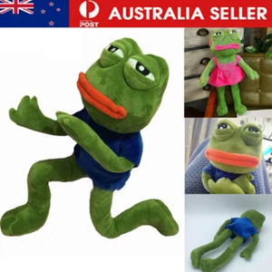 45CM The Sad Frog Magic-Expression Pepe Soft Plush Stuffed Toy Kids Gift - Picture 1 of 14