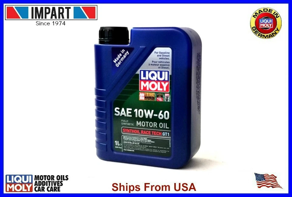 Botella de 1 litro Liqui Moly 10w-60 Synthoil Race Tech GT1 SAE (1) LM2068 Foto 1 de 1