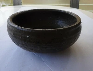 1965 Midcentury Modern Jeff Borden Textured Drip Glaze Brown Pottery Bowl RISD - Picture 1 of 9