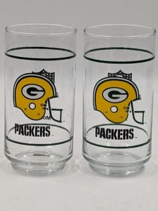 Green Bay Packers NFL NFC Football 16oz. Drinking Glasses Tumblers Pair (2) - Picture 1 of 1