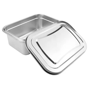 Stainless Steel Ice Cream Container with Lid - 1.6L Reusable Freezer Storage ... - Picture 1 of 7
