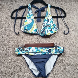 Tommy Hilfiger Island Banded Bikini. Navy Size 8. - Picture 1 of 7