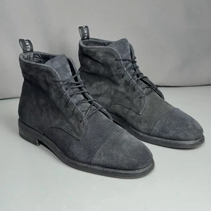 AllSaints Harland Dark Navy Suede Cap Toe Boots EU 43 US 10 Herren Schnürstiefel - Bild 1 von 23