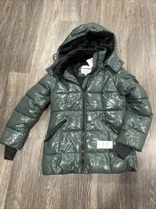 Steve Madden Hooded Puffer Coat Hunter Green Size S - NWT - Picture 1 of 14