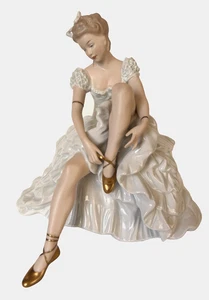 Statuina ballerina donna ragazza porcellana WALLENDORF vintage GERMANIA FF2 - Foto 1 di 8