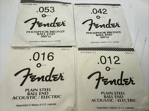 4 Fender Saiten Akustikgitarre Saiten Posten .053 .042 .016 .012 Bitte Ty lesen - Bild 1 von 4