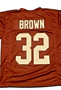 jim brown #32 Cleveland Browns Stitched Rugby Style Jersey Sz Small - Picture 1 of 3