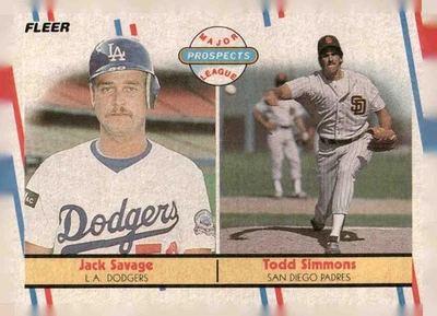 1988 Fleer #650 Jack Savage / Todd Simmons - Image 1 of 2