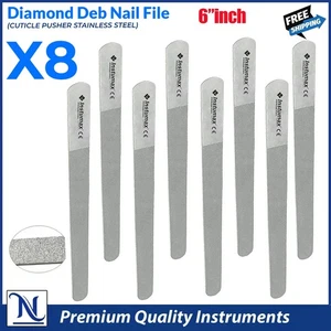 8Pcs Double Sided Nail File Compatible with Diamond Deb Style–Manicure Pedicure - Picture 1 of 12