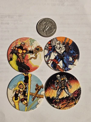 1994 Vintage Z Comic Cap Milkcap POG Set-4 Cardboard Unused New Excellent Cond. - Image 1 of 3