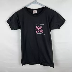 Vintage Lisa Dal Bello hübsches Mädchenhemd Größe Small Music einzelner Stich - Bild 1 von 8