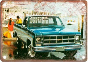 Vintage Auto Ad 1977 GMC Pickup Reproduction Metal Sign A2403 - Picture 1 of 2