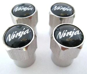 NINJA Valve caps KAWASAKI MOTORCYCLE BIKE ZX-10R ZX-6R TIRES RIMS WHEELS 2014 - Foto 1 di 1