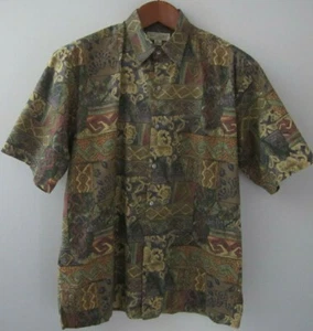 Vtg Tori Richard Mens L Purple Pink Green Floral Cotton Hawaiian Lawn Shirt USA - Picture 1 of 8