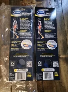 2 Pack Dr. Scholl's Pain Relief Orthotics Insoles Heavy Duty Support, Men 8-14 - Picture 1 of 7