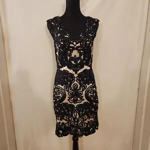Abito da cocktail Anthropologie Yoana Baraschi nero in pizzo taglia 4 - Foto 1 di 16