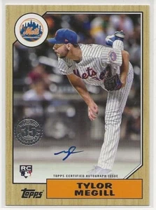 TYLOR MEGILL 2022 Topps Series 2 1987 On-Card AUTOGRAPH ROOKIE  New York Mets - Picture 1 of 2