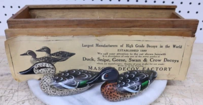 Mason Limited Edition Present Box 356/500 Pintail WOODEN DECOY Ducks T.J. Hooker - Image 1 of 4