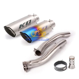 For Kawasaki Z1000 2003-2006 Exhaust Silencer Muffler Slip-on 51mm Mid Link Pipe - Picture 1 of 12