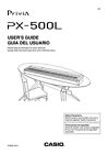 Users Guide & Instructions  Casio Privia Digital Piano Keyboard -Model PX-500L