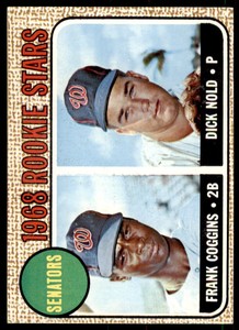 1968 Topps Senators Rookies - Frank Coggins/Dick Nold  EX RC Washington Senators