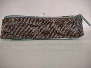 Vtg Estée Lauder Long Small Black /Blue Cosmetic Bag for makeup pencil, brush - Picture 1 of 4
