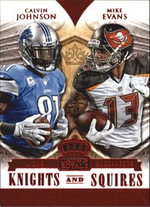 2014 Crown Royale Knights and Squires Red Card #4 Calvin Johnson/Mike Evans 