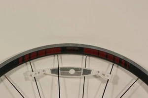 Oval Concepts 327 Tubeless Rear 700c Wheel 8/10 spd 130mm, MSW QR 24h Blk/Rd R34 - Picture 1 of 3