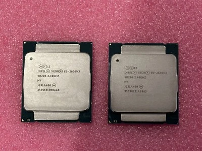 E5-2630 V3 Intel Xeon 8 Core 2.40 GHz 20 MB LGA 2011-3 SR206 Processor CPU - Image 1 of 2