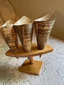 Cono de hoja de bambú de 2 capas tamaño 6,7" largo X 3", 100 unidades nuevo/caja ENVÍO GRATUITO A EE. UU. - Imagen 1 de 2